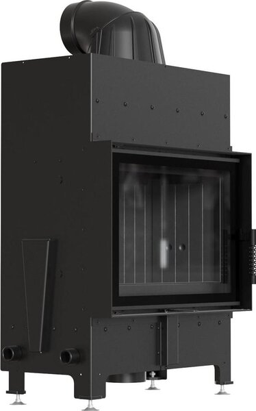 Caminetto in acciaio KRATKI FLOKI S 8 kW Ø 160 rivestimento nero thermotec