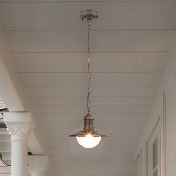 Brilagi - Lampada a sospensione per esterni MOLDE 1xE27/60W IP44 bronzo/patina