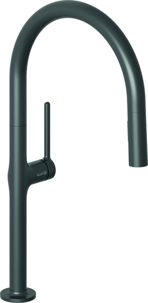 Kludi REEF, miscelatore monocomando per lavello, doccetta estraibile, nero opaco, 1 pz
