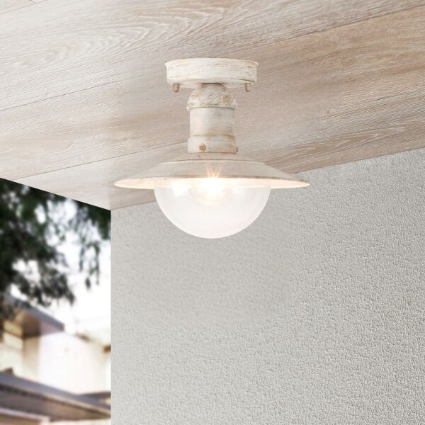 Brilagi - Plafoniera da esterno MOLDE 1xE27/60W IP44 bianco/patina