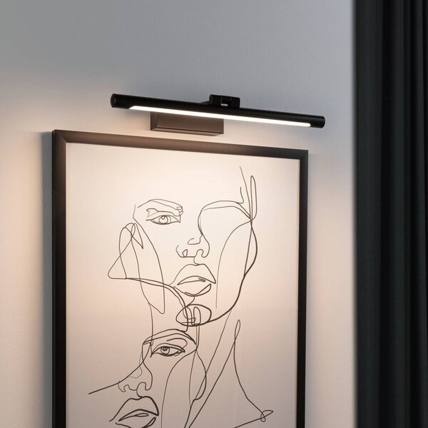 Paulmann Mingo Lampada per quadri LED 41,5 cm nero, Nero, Soggiorno / Sala da pranzo, Metallo, Moderno, Applique