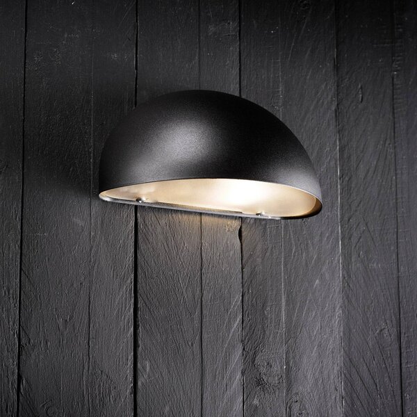 Nordlux Applique Bergen, semicircolare, nero