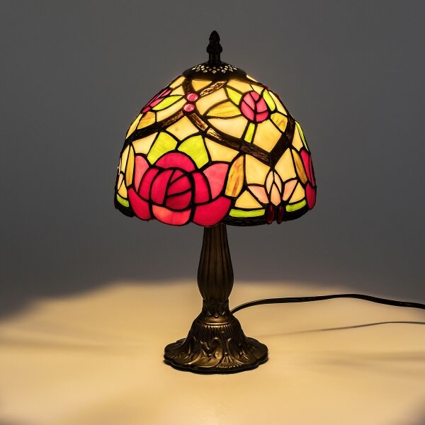 Brilagi - Lampada da tavolo Tiffany in vetro colorato GARLAN 1xE14/40W/230V