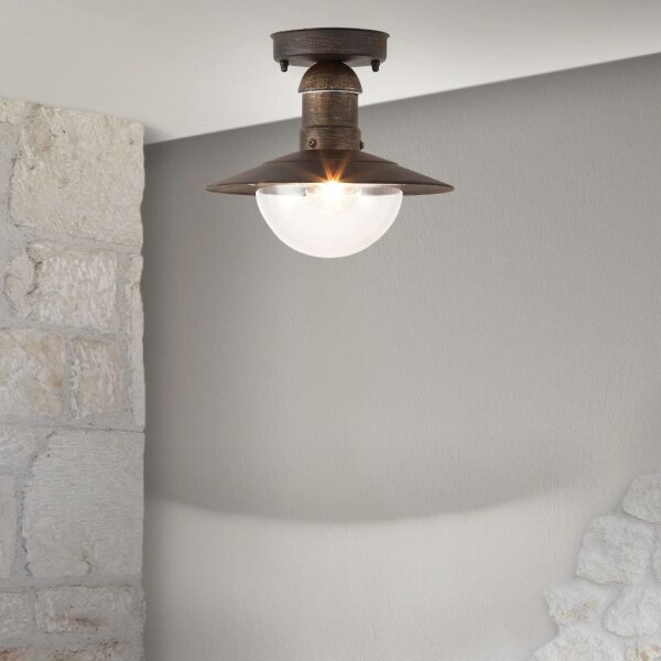 Brilagi - Plafoniera da esterno MOLDE 1xE27/60W IP44 bronzo/patina