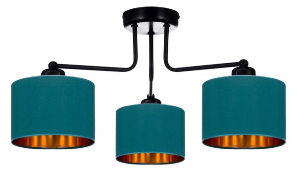 Lampada da soffitto turchese lampada vintage moderna E27 lampada di design a 3 luci N230-E3-T