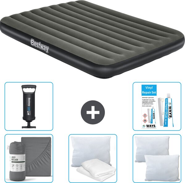 Materasso gonfiabile Bestway - 2 persone - 152 x 203 x 25 cm - Verde - accessori inclusi