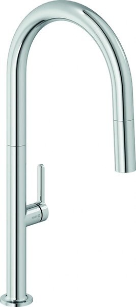 Kludi AUREA, miscelatore monocomando per lavello, doccetta estraibile, cromato, 1 pz