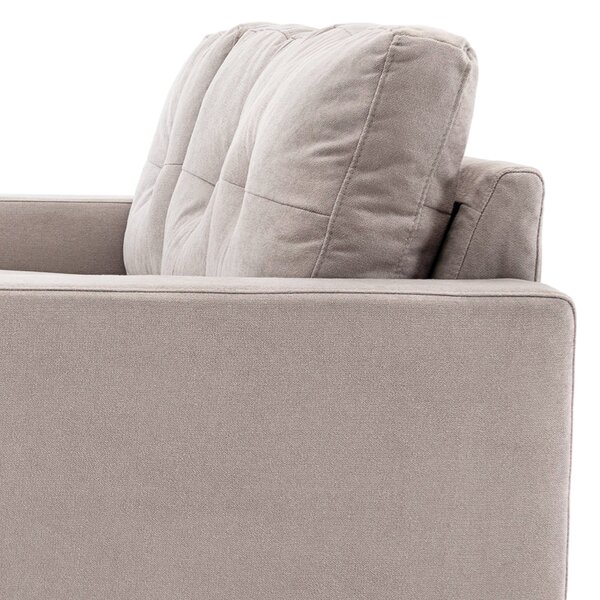 HOMCOM Divano d'angolo in tessuto di lino 193 cm forma L design scandinavo per soggiorno appartamento piccolo spazio grigio chiaro