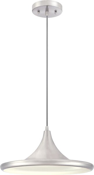 Lampada a sospensione LED dimmerabile Massie in nichel spazzolato