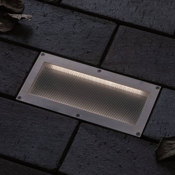 Paulmann Brick lampada da incasso per pavimento a LED, 10x20cm, Alluminio / Grigio / Zincato, Acciaio Inox, Moderno, Faretto da incasso da terra