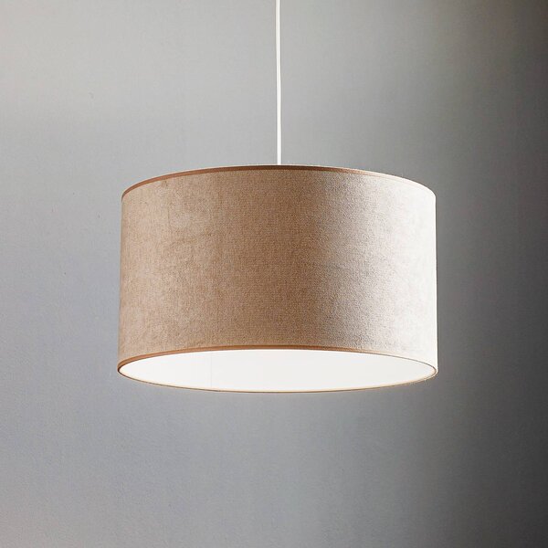 Lampada a sospensione Bristol Duolla, dimmerabile, Crema / Ambra, Soggiorno / Sala da pranzo, Tessuto / Stoffa / Seta, Lampada a sospensione