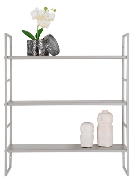 Scaffale grigio chiaro in metallo con ripiani 48 cm Beja - House Nordic