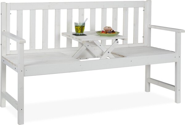 Panca da giardino relaxdays 10038652_0 legno bianco 152,0 cm