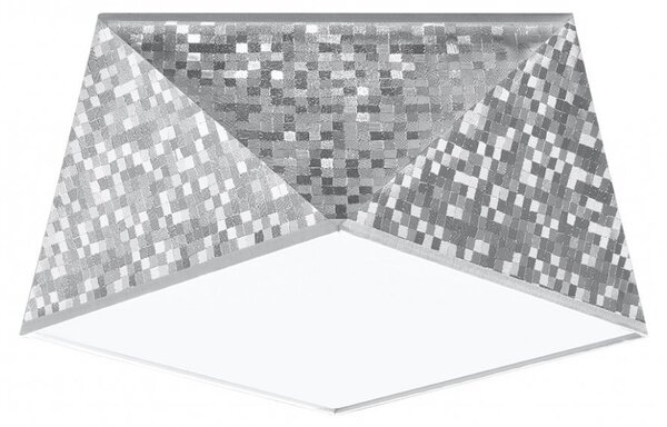Lampada da soffitto HEXA 25 argento 1xE27 15W PVC 15x25x25cm Sollux Lighting
