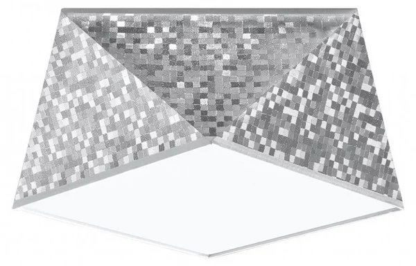 Lampada da soffitto HEXA 25 argento 1xE27 15W PVC 15x25x25cm Sollux Lighting