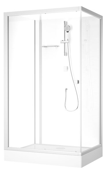 Cabina doccia 90x115 MARWELL doccia completa Fresh Shower Rectangle - 90x115x205cm - doccia completa con ingresso frontale - con porte scorrevoli - profili in alluminio di alta qualità