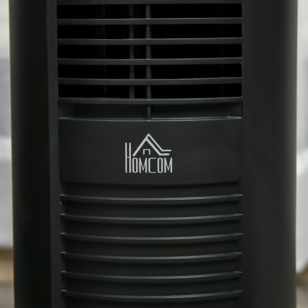 HOMCOM Ventilatore a Colonna silenzioso oscillazione 70° timer 12h 4 modalità 3 velocità 45W 31,5 x 31,5 x 96 cm nero