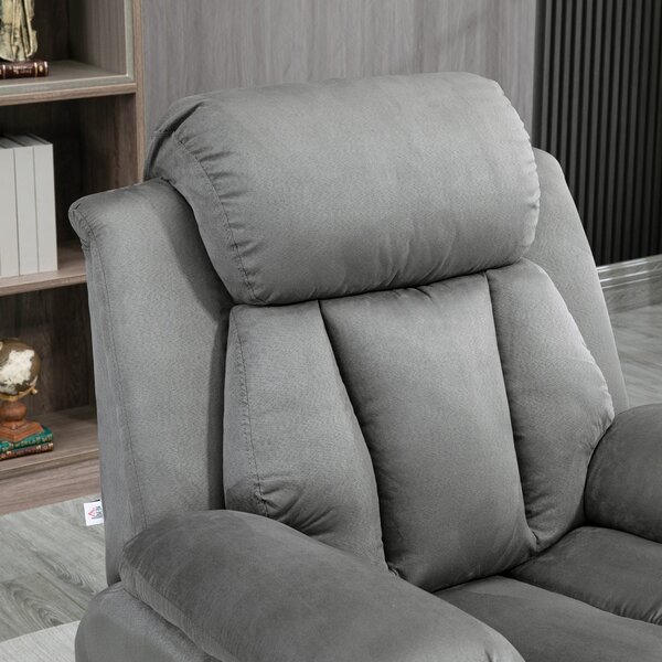 HOMCOM Poltrona Relax elettrica Poltrona releveur inclinabile con Poggiapiedi Regolabile grigio