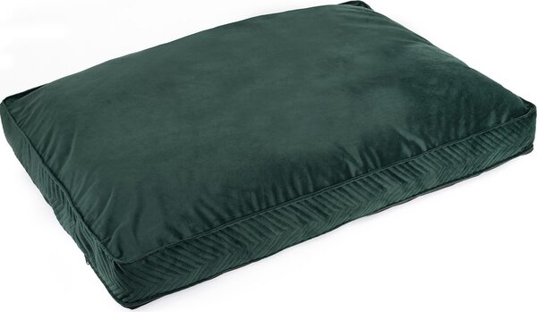 Esclusivo letto per cani Cuscino per cani in memory foam Letto per cani lavabile Camoscio XXL: 100 x 120 cm Colore: Velluto verde
