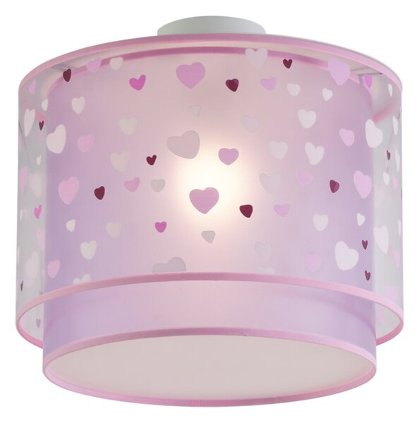 Plafoniera per bambini rosa con cuori - Harrie in Love