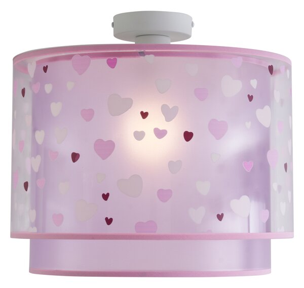 Plafoniera per bambini rosa con cuori - Harrie in Love