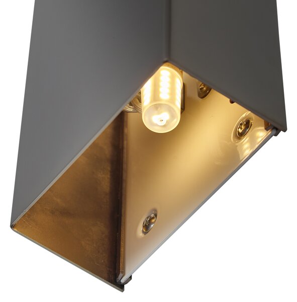 Lampada da parete moderna color canna di fucile 2 luci - Otan S