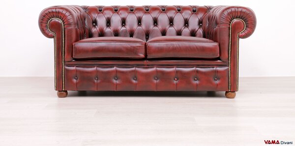 Divano Chester England 2 Posti Rosso