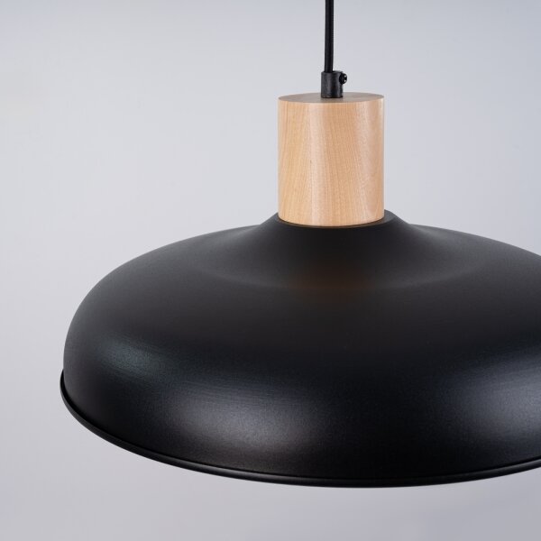 Sollux SL.1324 - Lampadario a sospensione con filo INDY 1xE27/15W/230V diametro 38 cm nero