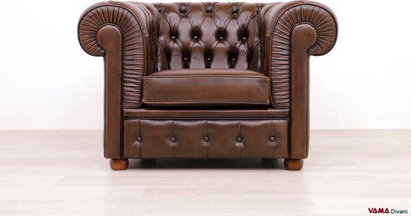 Poltrona Chesterfield marrone
