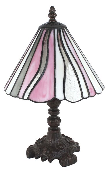 Lampada da tavolo Tiffany Clayre & Eef Ø 20x34 cm Vetro rosa beige