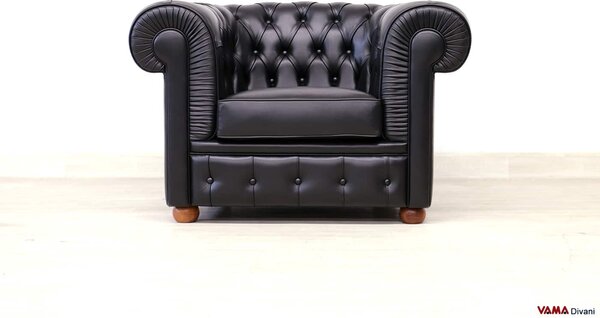 Poltrona Chesterfield Nera