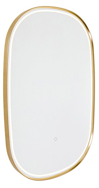 Specchio da bagno rame con LED dimmerabile a 3 livelli con touch ovale - Miral