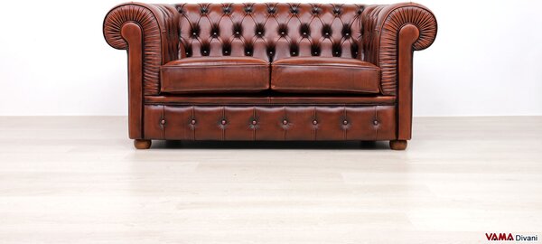 Divano Chesterfield 2 posti ruggine