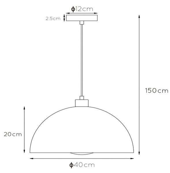 Lucide Lampada a sospensione Siemon acciaio, Ø 40 cm, blu