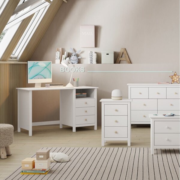 Scrivania per bambini in legno di pino 54x120 cm Max - Marckeric