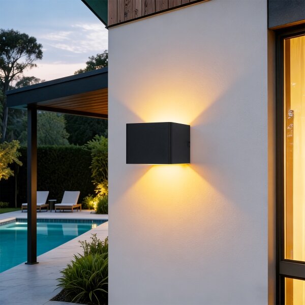 Brilagi - Applique LED da esterno DONNANI LED/5W/230V 10 cm nera IP44