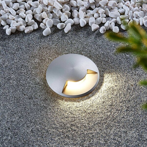 Lucande Lampada da incasso a pavimento Milara, 1 emissione luminosa, GU10 Milara Lucande, dimmerabile, Alluminio / Grigio / Zincato, Alluminio, Moderno, Faretto da incasso da terra