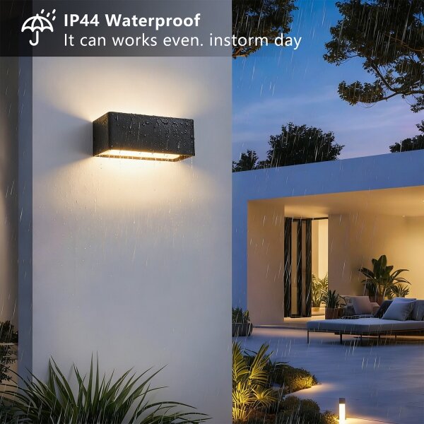 Brilagi - Applique da esterno DONNANI LED/7W/230V, 20 cm, nera, IP44