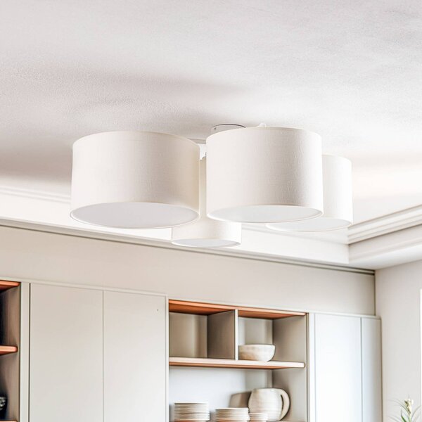 Plafoniera soffitto Lodge Euluna, dimmerabile, Crema / Ambra, Soggiorno / Sala da pranzo, Tessuto / Stoffa / Seta, Moderno, Plafoniera