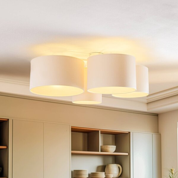 Plafoniera soffitto Lodge Euluna, dimmerabile, Crema / Ambra, Soggiorno / Sala da pranzo, Tessuto / Stoffa / Seta, Moderno, Plafoniera