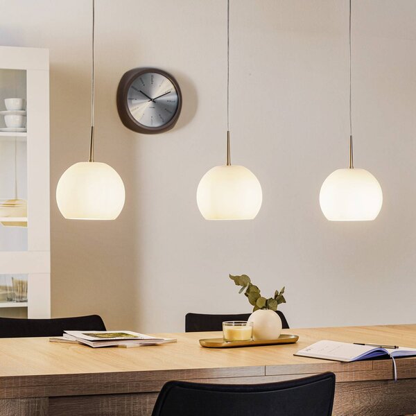 Casablanca Lampada a sospensione in vetro Ball, dimmerabile, Bianco / Opale, Soggiorno / Sala da pranzo, Vetro, Design, Lampada a sospensione