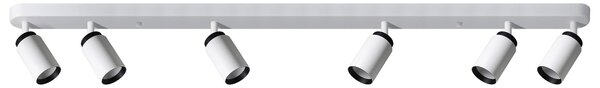 Faretto da soffitto a sei luci MALGA 6 DUO IP20 6×GU10 220–240 V bianco-nero