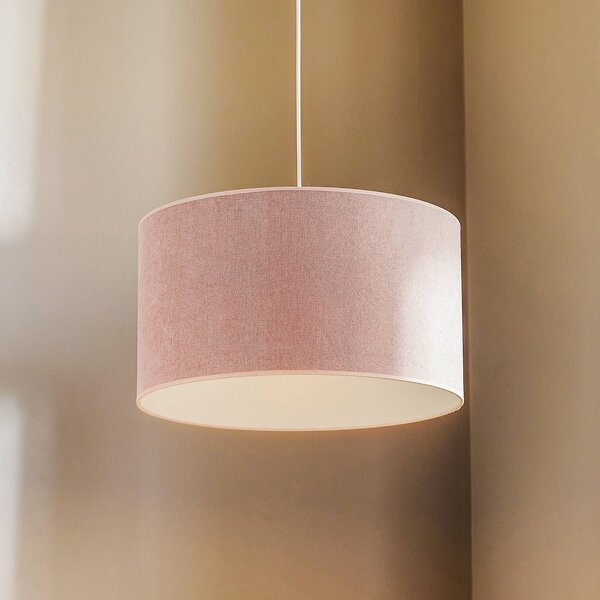 Lampada a sospensione Pastell Roller Duolla, dimmerabile, Violetto / Fucsia / Rosa, Soggiorno / Sala da pranzo, Tessuto / Stoffa / Seta, Giovanile, Lampada a sospensione
