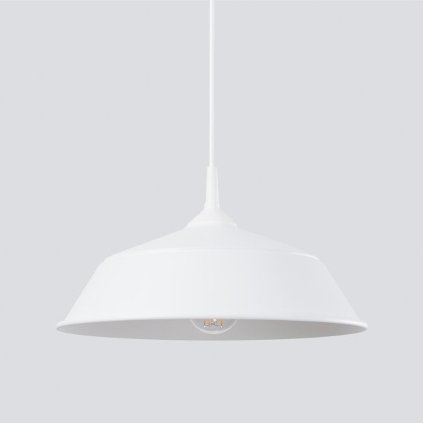 Sollux SL.1327 - Lampadario a sospensione con filo FRIKA 1xE27/15W/230V diametro 34 cm bianco