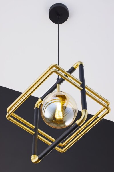 Jupiter 2025 - Lampadario a sospensione con filo FIORI 1xG9/10W/230V nero/oro/beige