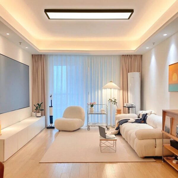Brilagi-LED Plafoniera da bagno dimmerabile FRAME SMART LED/50W/230V IP44, nero con telecomando