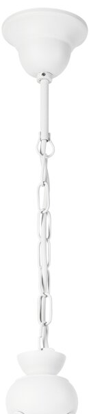 Lampadario a sospensione con catena RETRO II 3xE27/60W/230V bianco