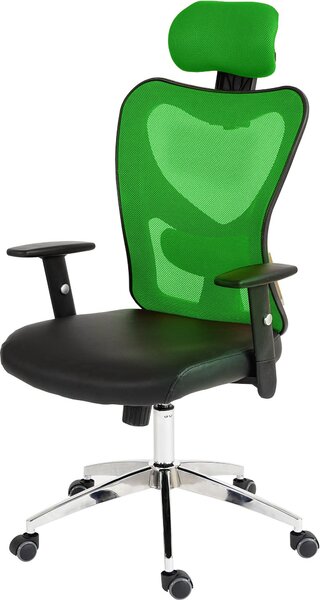 Sedia da ufficio professionale Atlanta, sedia girevole executive da scrivania, Similcuoio ~ verde