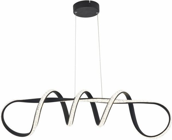 Lampada a sospensione LED Vesper nera 40W, tonalità di bianco, 3200 lm, acrilico, dimensioni: 120x92x20 cm, IP20, Reality