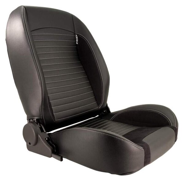 Sedia sportiva Classic II destra in Pelle Similcuoio scamosciata nera